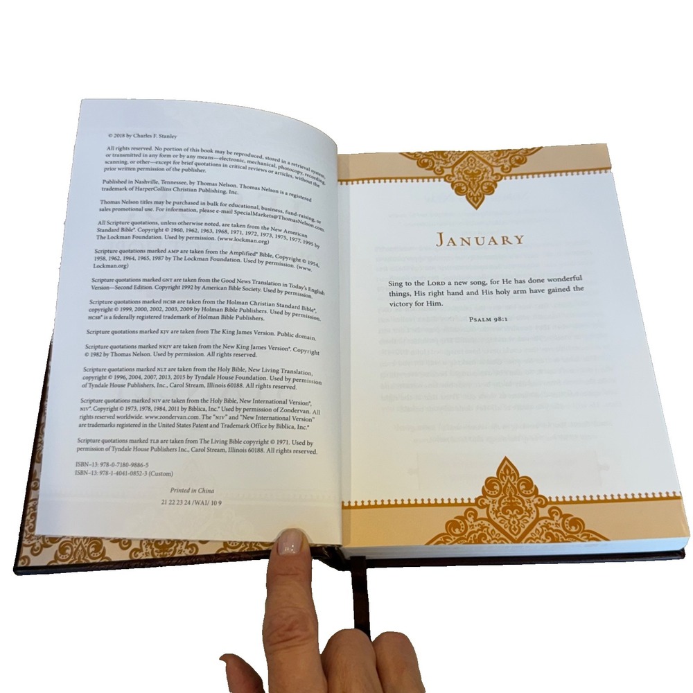 Jesus, Our Perfect Hope 365 Day Devotional Book by‎ Charles F. Stanley - NEW - Picture 7 of 7